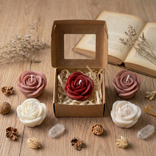Rose Candle Artisan Hand-Sculpted Botanical Wax