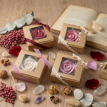 Rose Candle Artisan Hand-Sculpted Botanical Wax