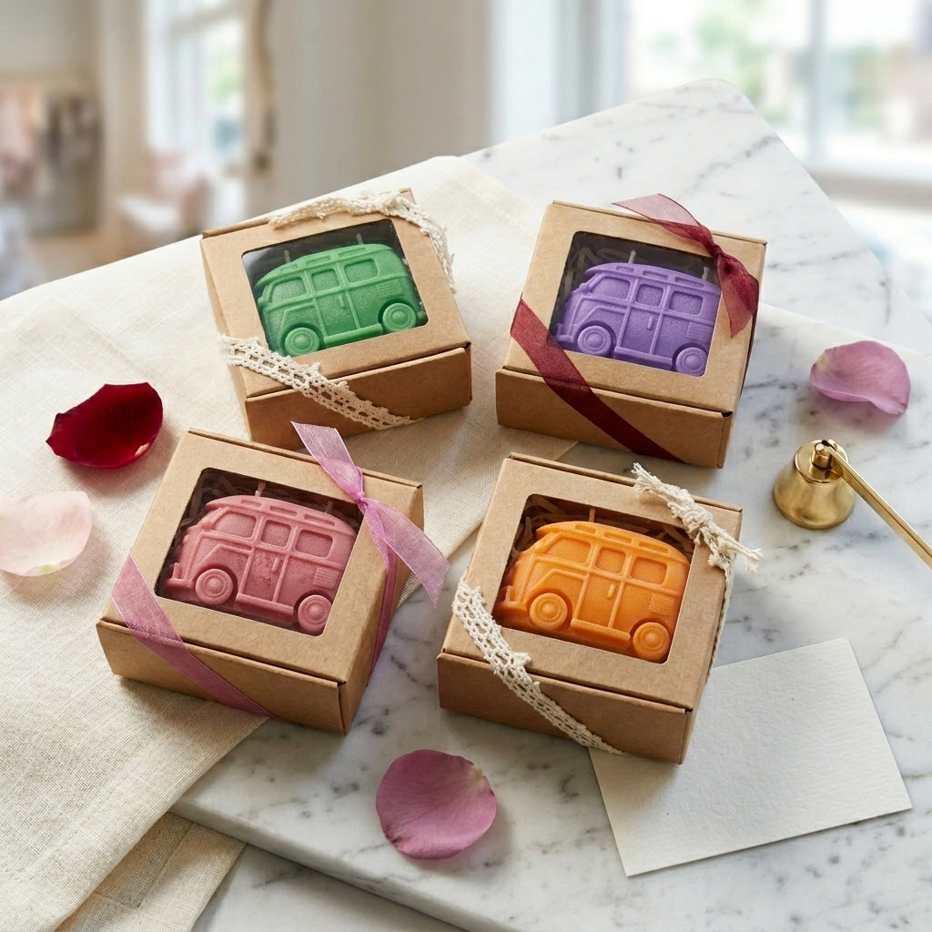 Vintage Adventure Camper Van Artisan Candle Set