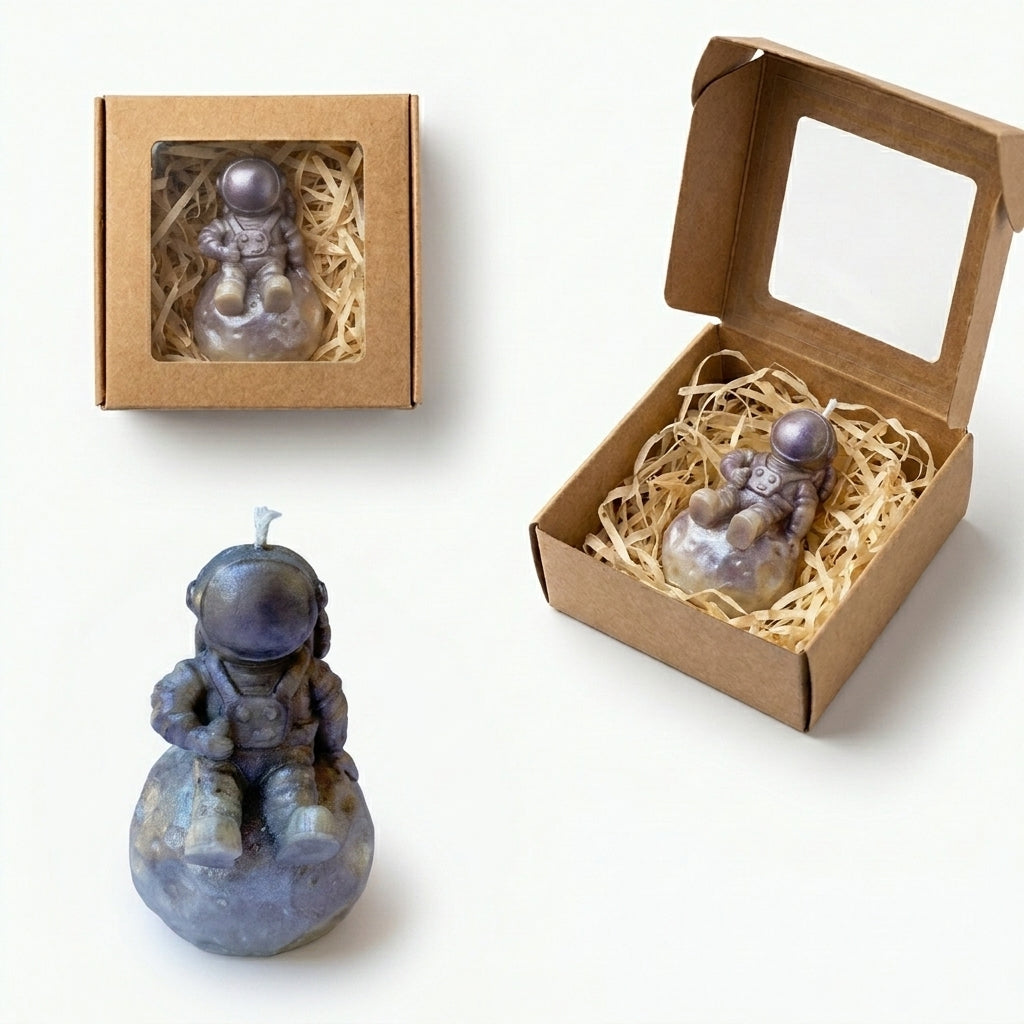 Celestial Explorer Astronaut Artisan Candle
