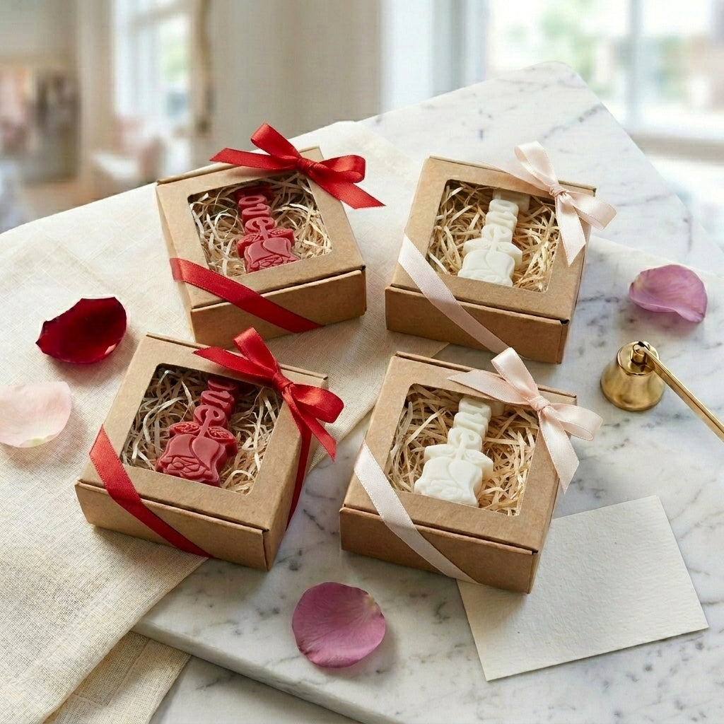 "LOVE" Rose Pillar Artisan Candle