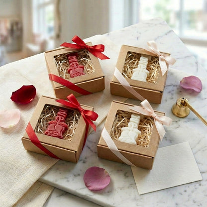 "LOVE" Rose Pillar Artisan Candle