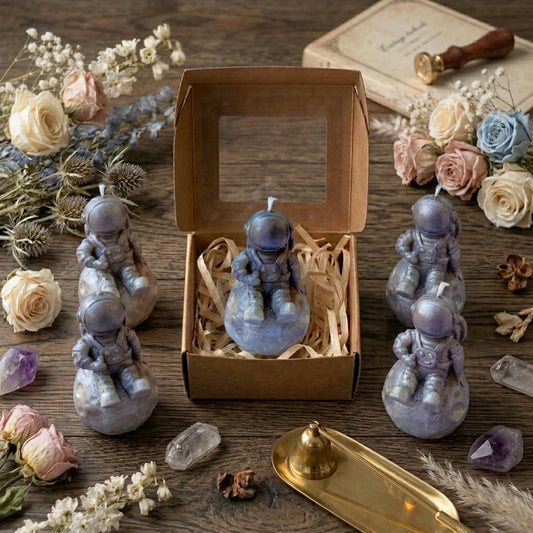 Celestial Explorer Astronaut Artisan Candle