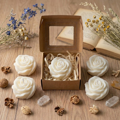 Ethereal Rose Bloom Artisan Candle Gift Set