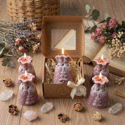 Festive Holiday Gift Bag Artisan Candle