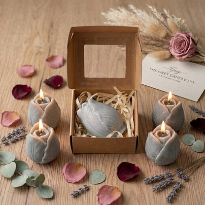 Signature Grey Tulip Sculpted Artisan Candle