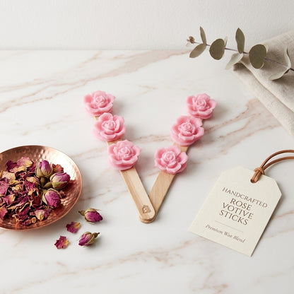Handcrafted Rose Votive Sticks