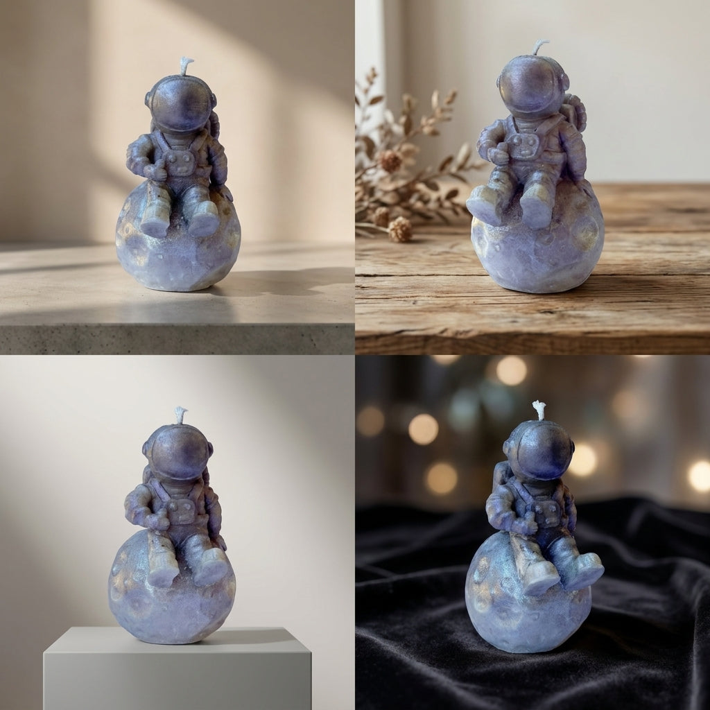Celestial Explorer Astronaut Artisan Candle