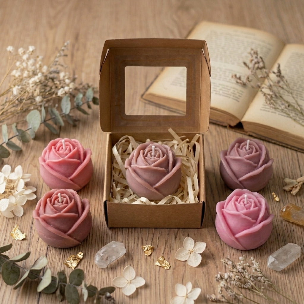 Artisan Rose Bud Candle Collection
