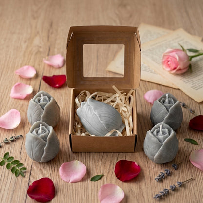 Signature Grey Tulip Sculpted Artisan Candle